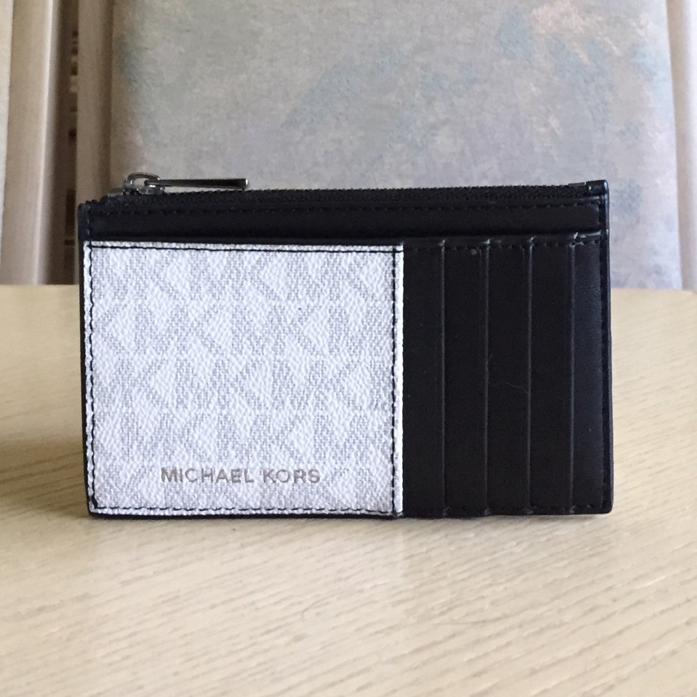 Michael Kors Cooper Bright White Slim Zip Wallet
